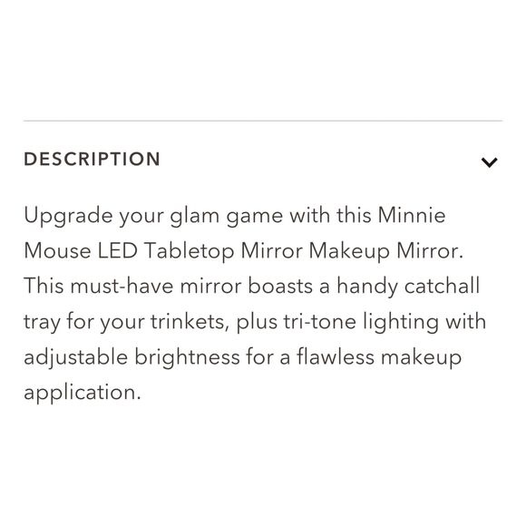 Impressions X Disney Minnie Mouse Bowtiful LED Tabletop Makeup Mirror - Picture 10 of 12